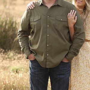 Lucky men’s snap button down shirt